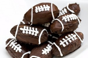 Chocolate peanut butter footballs