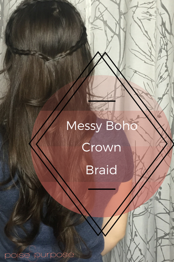 Messy Boho Crown Braid