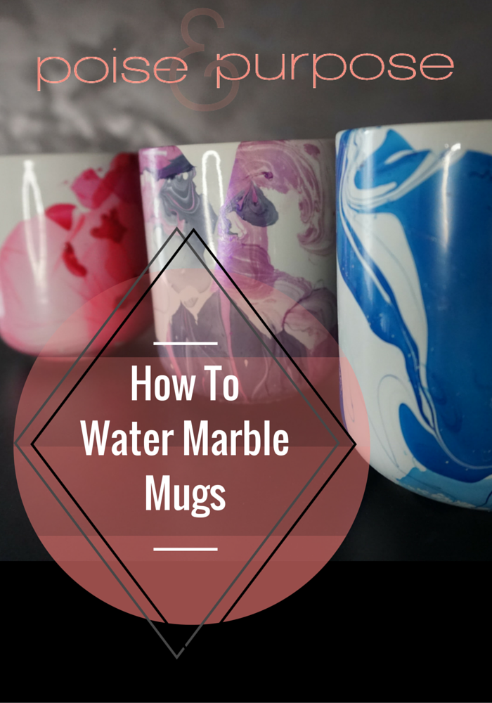 DIY watermarbled mugs