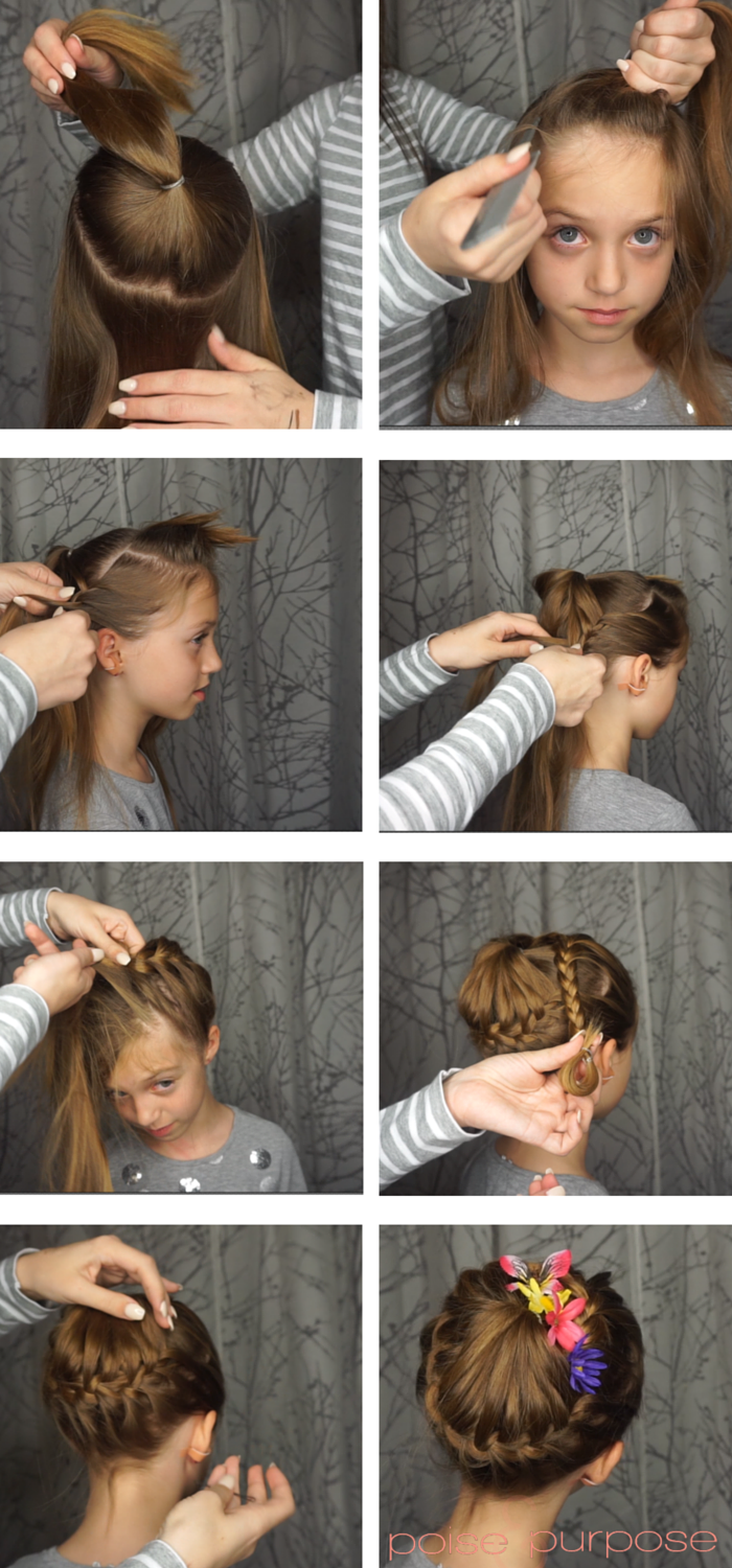 kids braided ballet bun