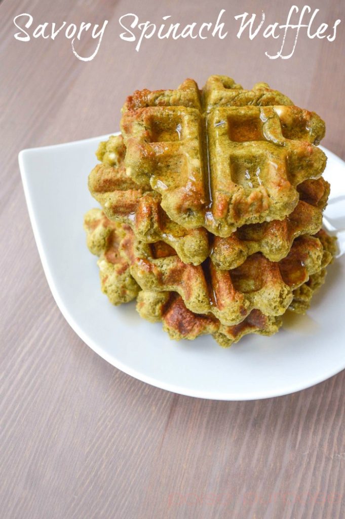 savory spinach waffles